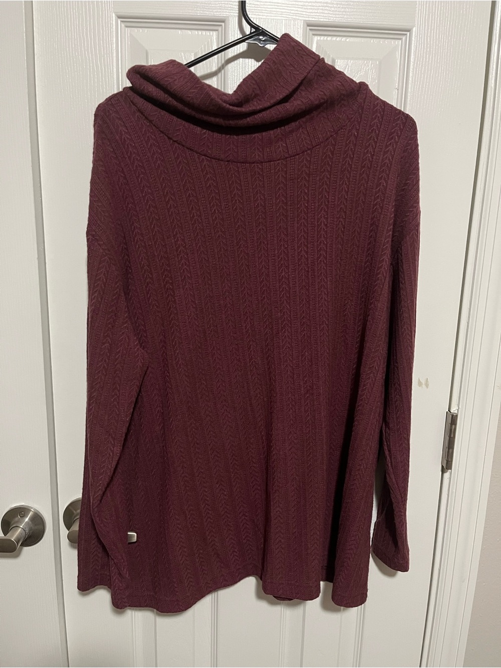Coldwater Creek Women's Cowl Neck Sweater in Deep Wine